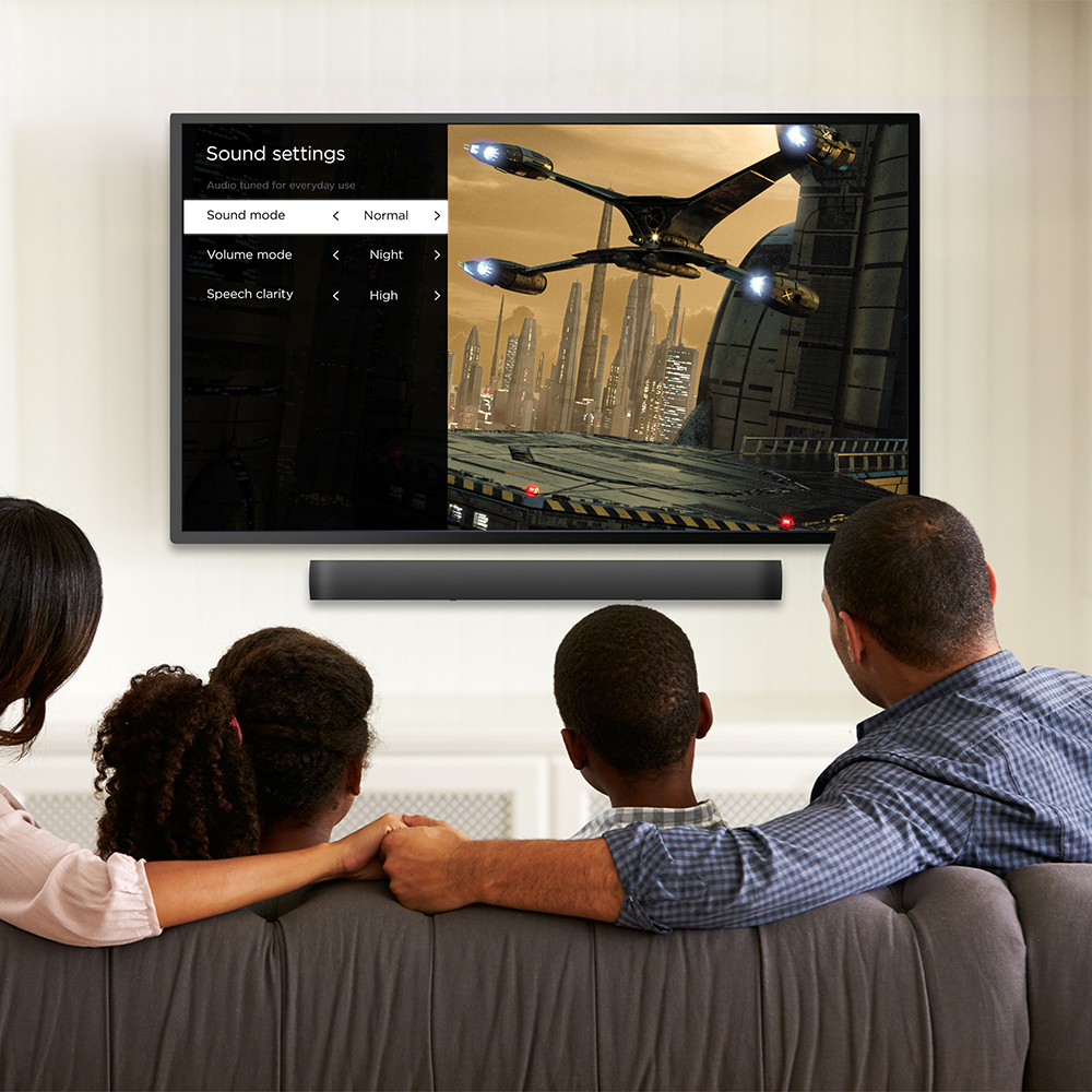 Streaming media video. Roku Smart Soundbar 9100x.